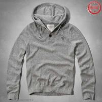 heren abercrombie and fitch truien half-knop hooded grijs Style Store 72rav659